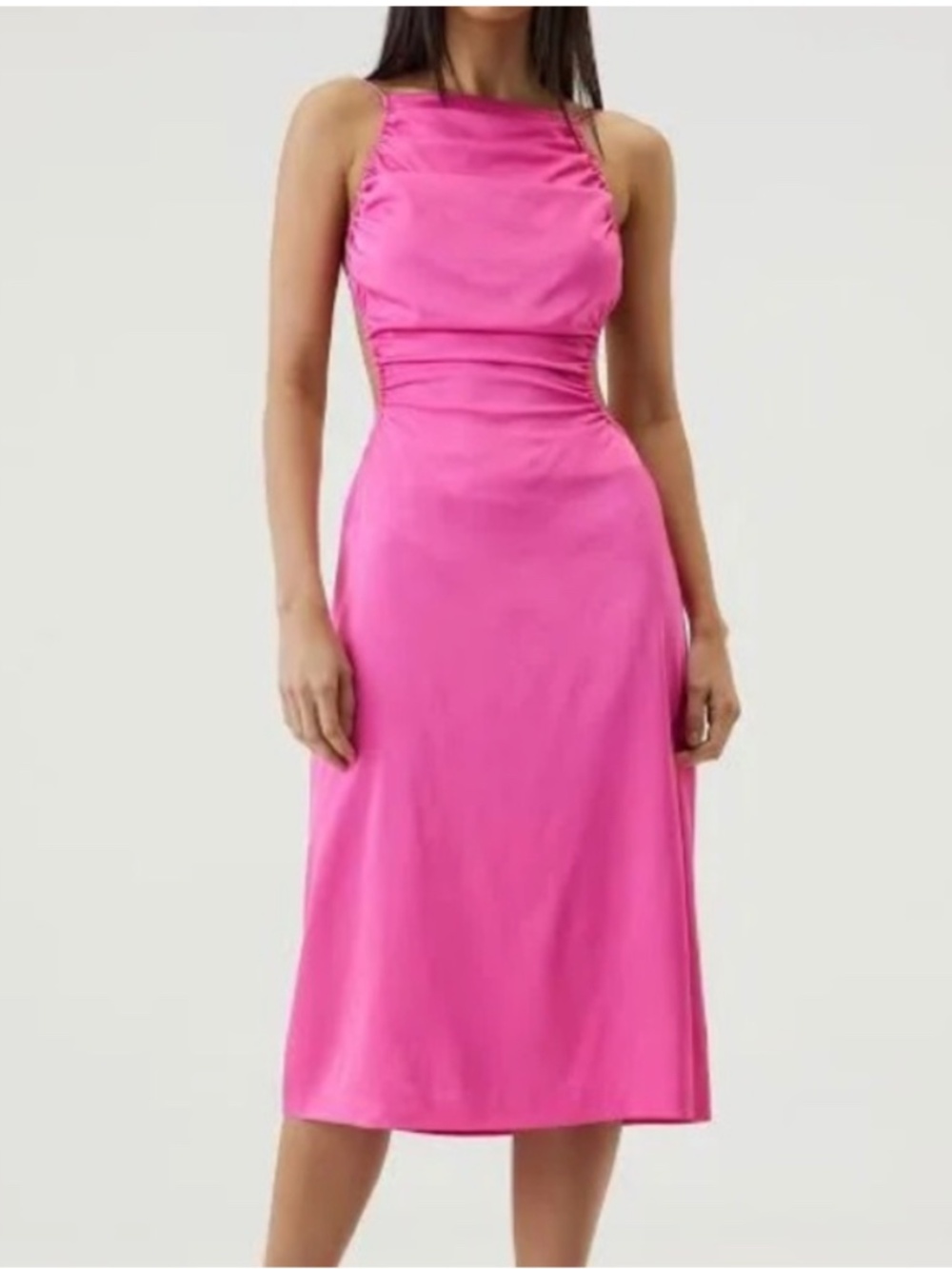 Third Form Hot Pink Satin Maxi Dress 6